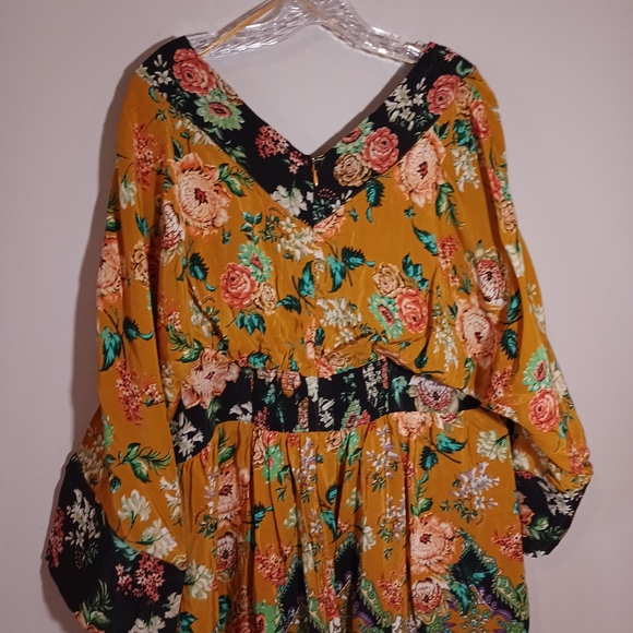 Anthropologie Printed V-Neck Maxi Dress Plus Size 16W New NWT - Picture 4 of 11